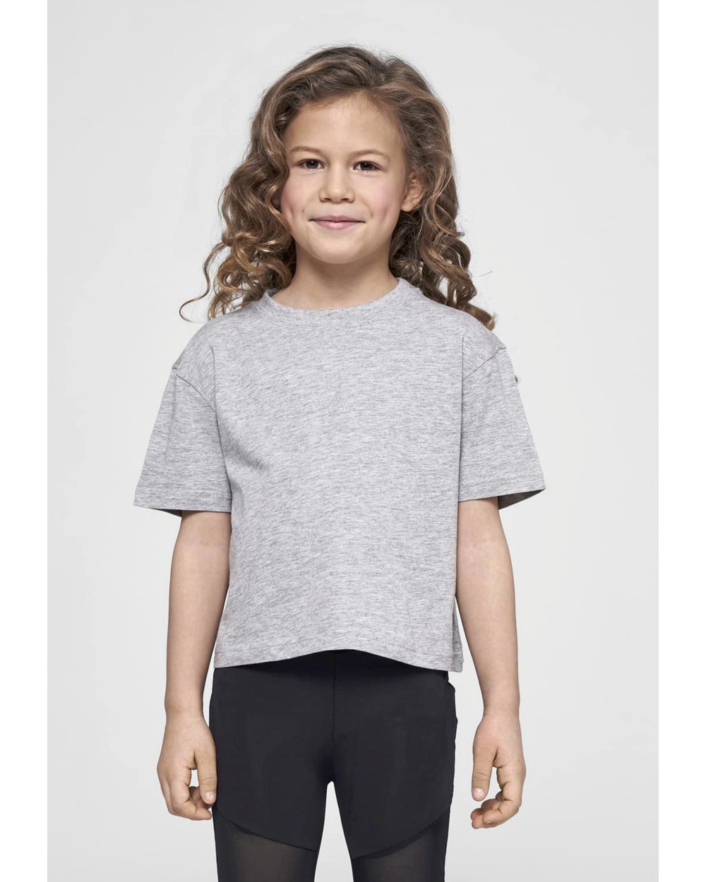 T-shirts BUILD YOUR BRAND Girls Cropped Jersey Tee voor bedrukking &amp; borduring