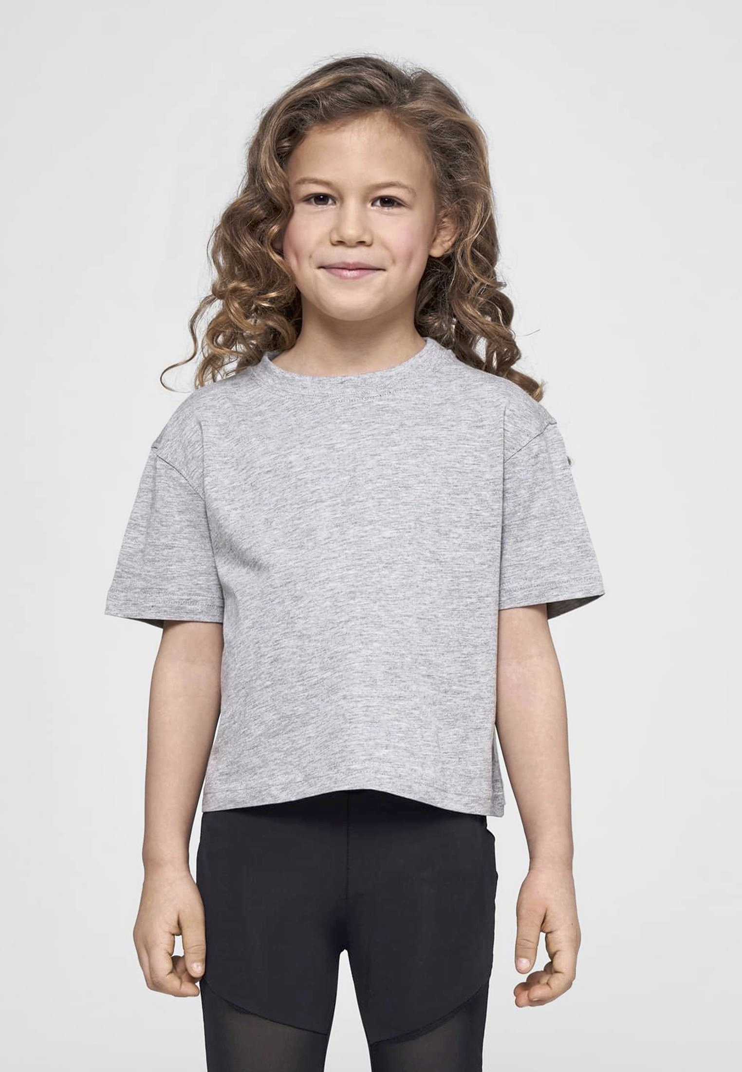 T-Shirts personnalisable BUILD YOUR BRAND Girls Cropped Jersey Tee