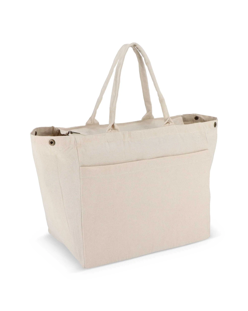 4DO Baumwoll-Tragetasche mit Reißverschluss OEKO-TEX® 39 x 24 x 34cm 320g/m² Tote Bags personalisierbar