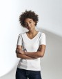 T-Shirts personnalisable COTTOVER STRETCH COL V FEMME - CERTIFIÉ GOTS