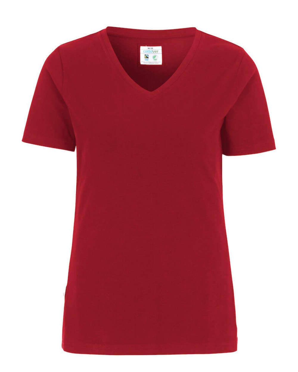 T-Shirts personnalisable COTTOVER STRETCH COL V FEMME - CERTIFIÉ GOTS