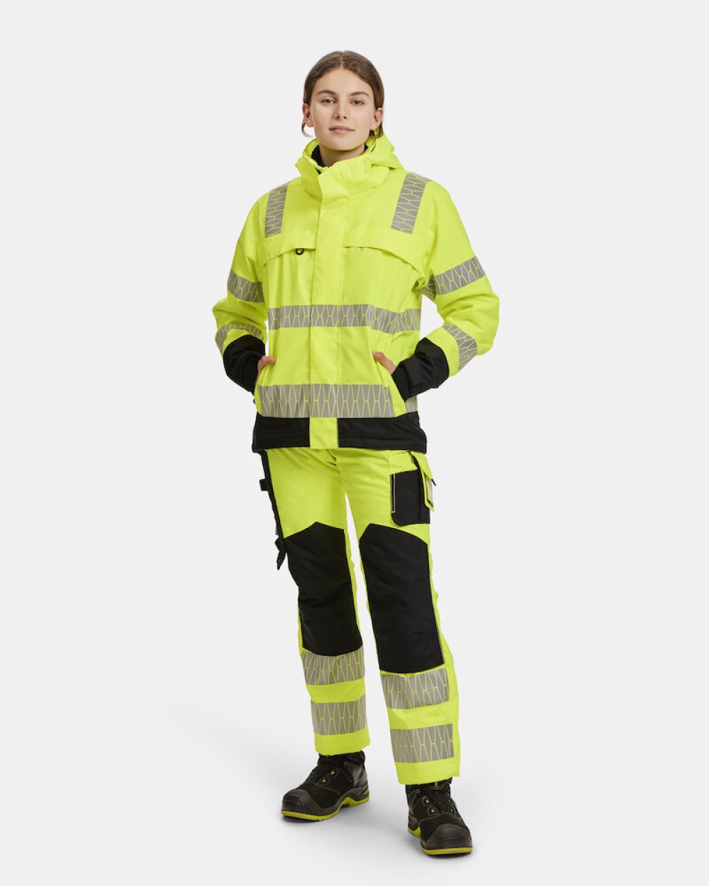 Jassen JOBMAN 1235 Winter Jacket Hi-Vis voor bedrukking &amp; borduring