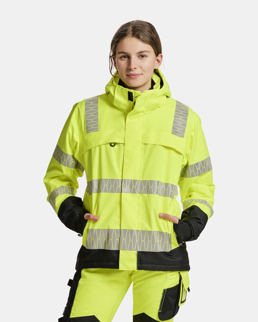 Jassen JOBMAN 1235 Winter Jacket Hi-Vis voor bedrukking &amp; borduring