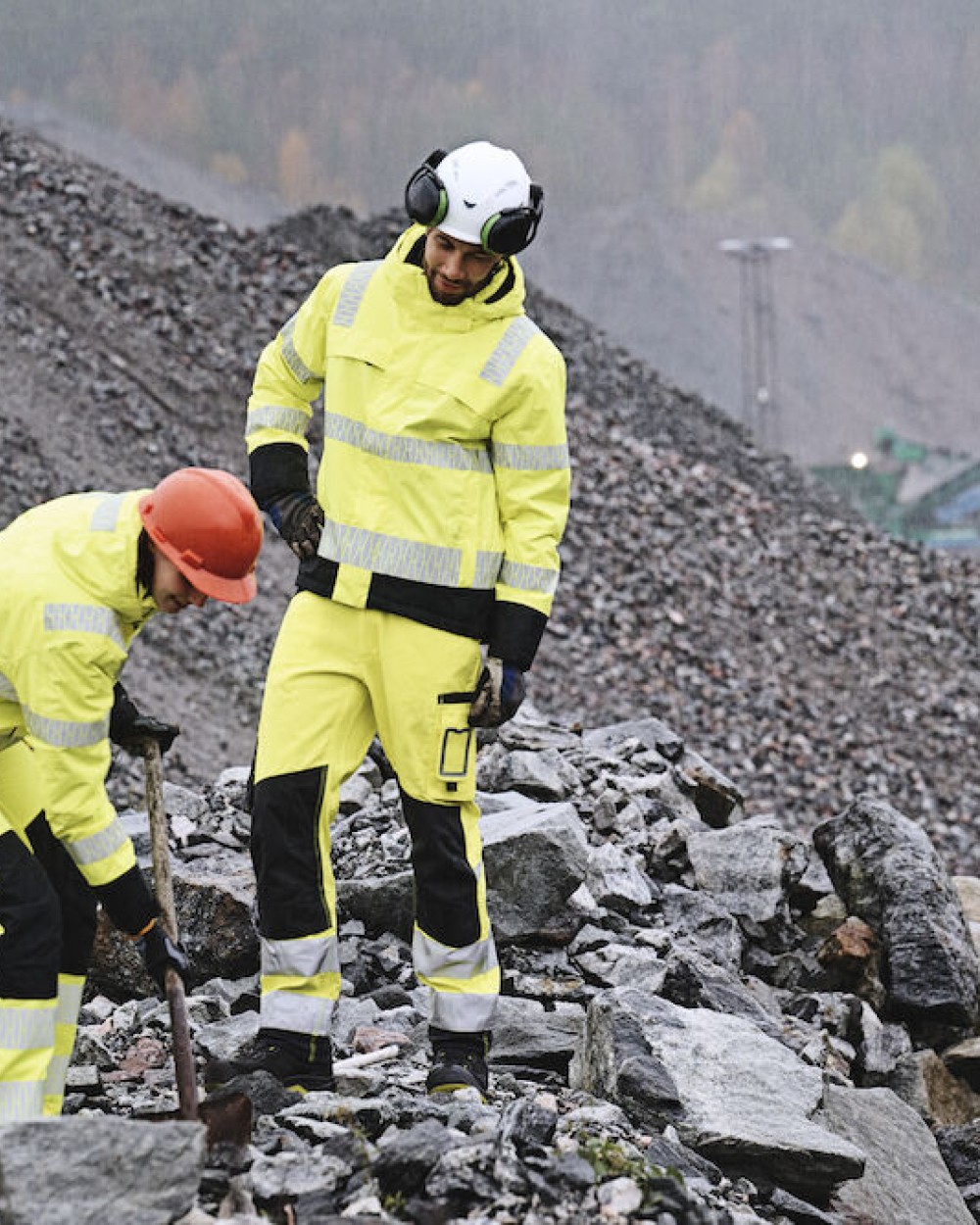 Jassen JOBMAN 1235 Winter Jacket Hi-Vis voor bedrukking &amp; borduring