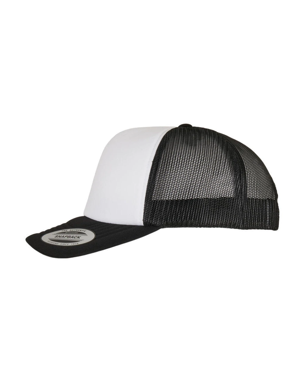 Petjes FLEXFIT Classic Curved Foam Trucker Cap – White Front voor bedrukking &amp; borduring