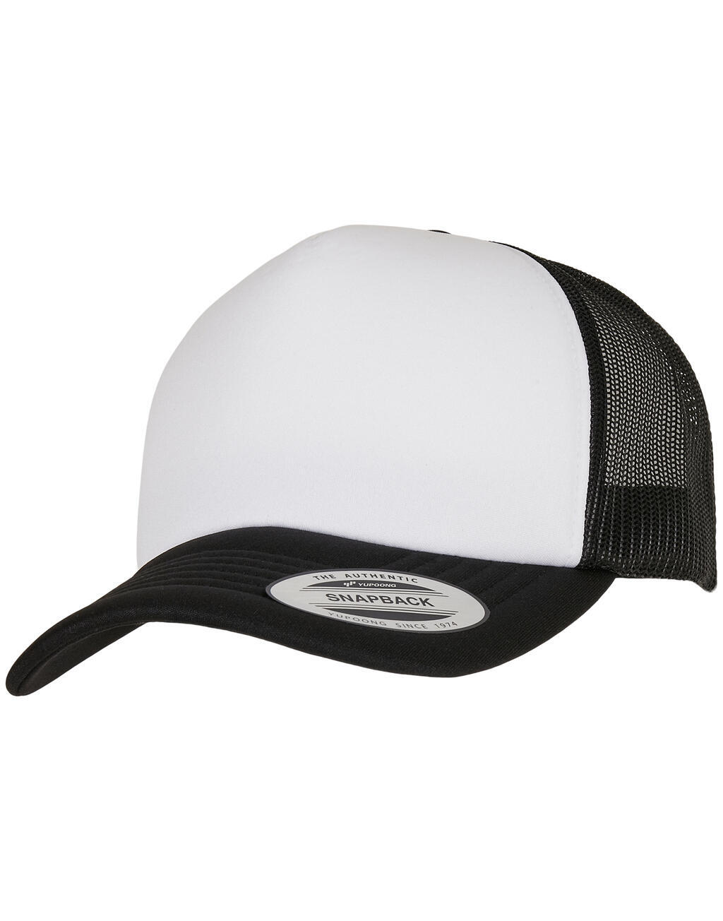 Petjes FLEXFIT Classic Curved Foam Trucker Cap – White Front voor bedrukking &amp; borduring