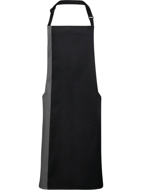 PREMIER Tablier à bavette bicolore /api/colors/a1f9207a-e233-4d3a-97f0-056a56617a96 personnalisable