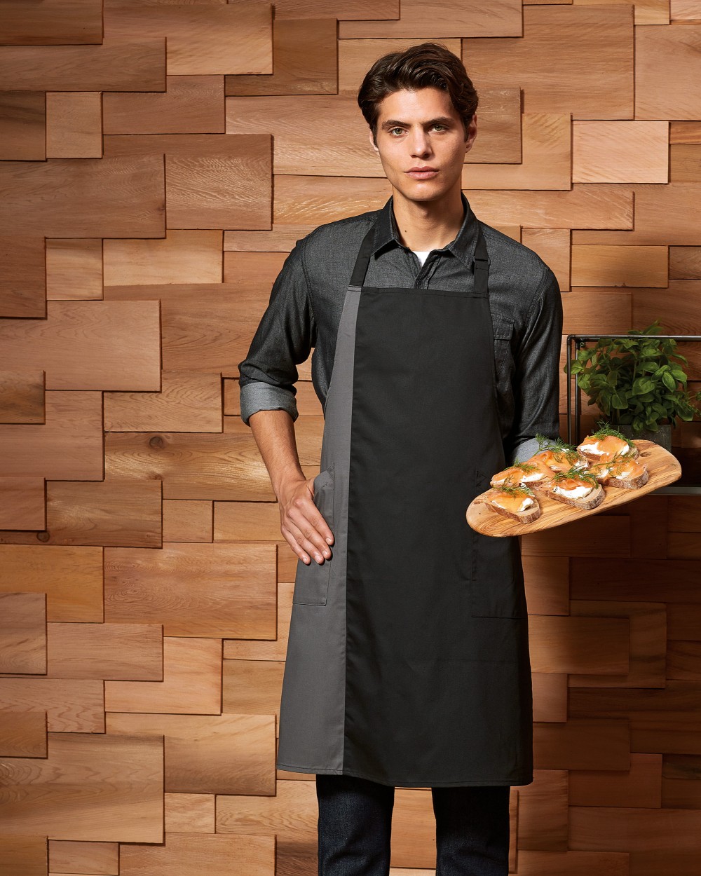 PREMIER Contrast Bib Apron Schürzen personalisierbar