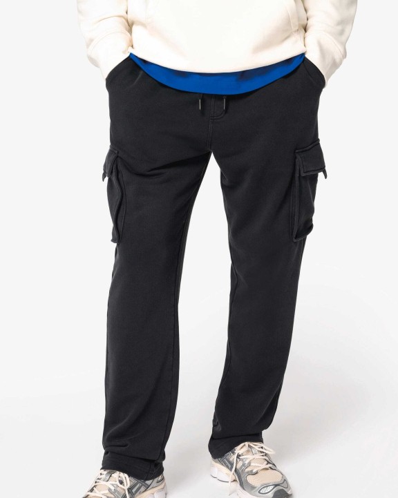 NATIVE SPIRIT Umweltfreundliche Cargohose aus verwaschenem French Terry für Herren Hosen personalisierbar
