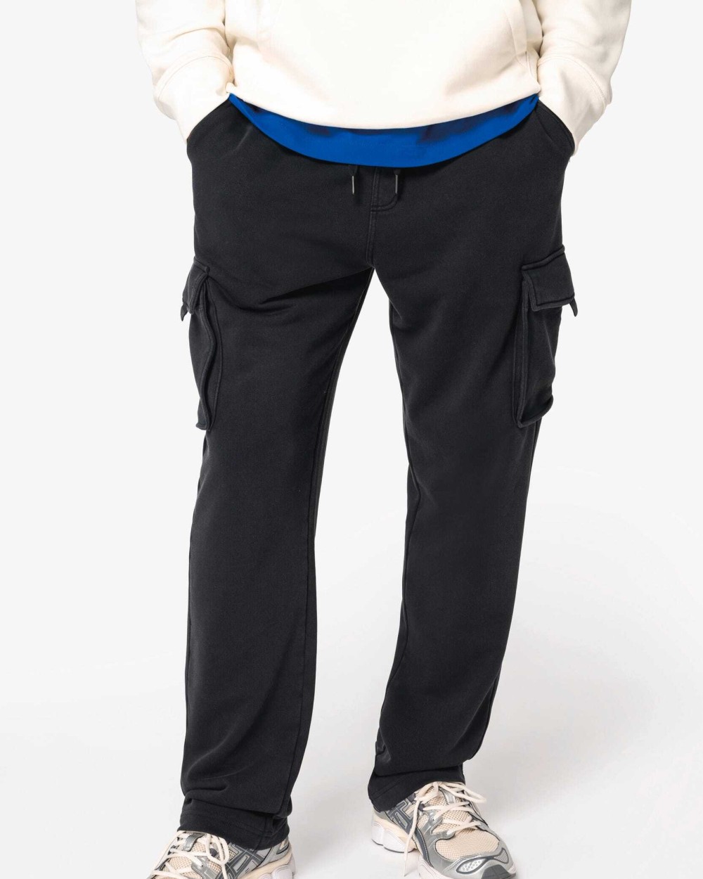 NATIVE SPIRIT Umweltfreundliche Cargohose aus verwaschenem French Terry für Herren Hosen personalisierbar
