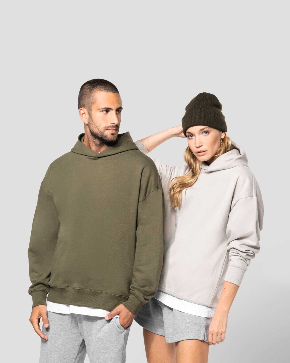 Sweat-shirts personnalisable KARIBAN Sweatshirt à capuche molleton oversize unisexe