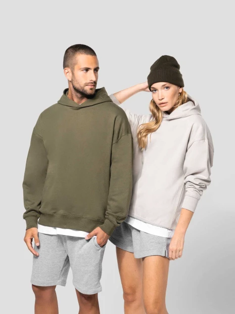 Sweat-shirts à personnaliser KARIBAN Sweatshirt à capuche molleton oversize unisexe 