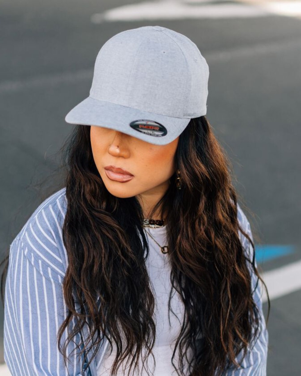 FLEXFIT FLEXFIT HEATHERLIGHT CAP Kappen personalisierbar