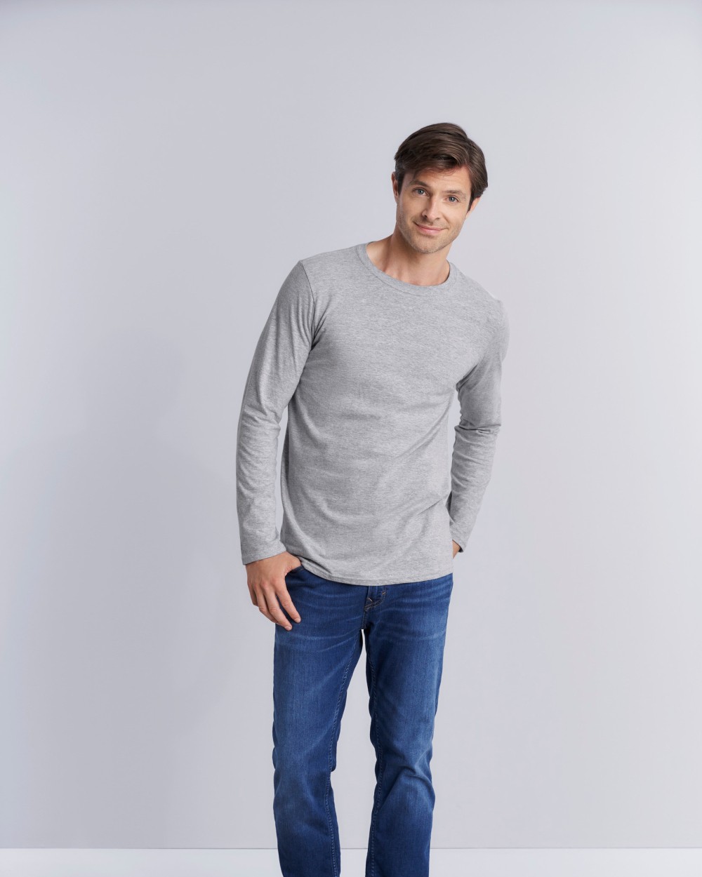 T-shirts GILDAN Softstyle® Euro Fit Adult T-shirt met lange mouwen voor bedrukking &amp; borduring