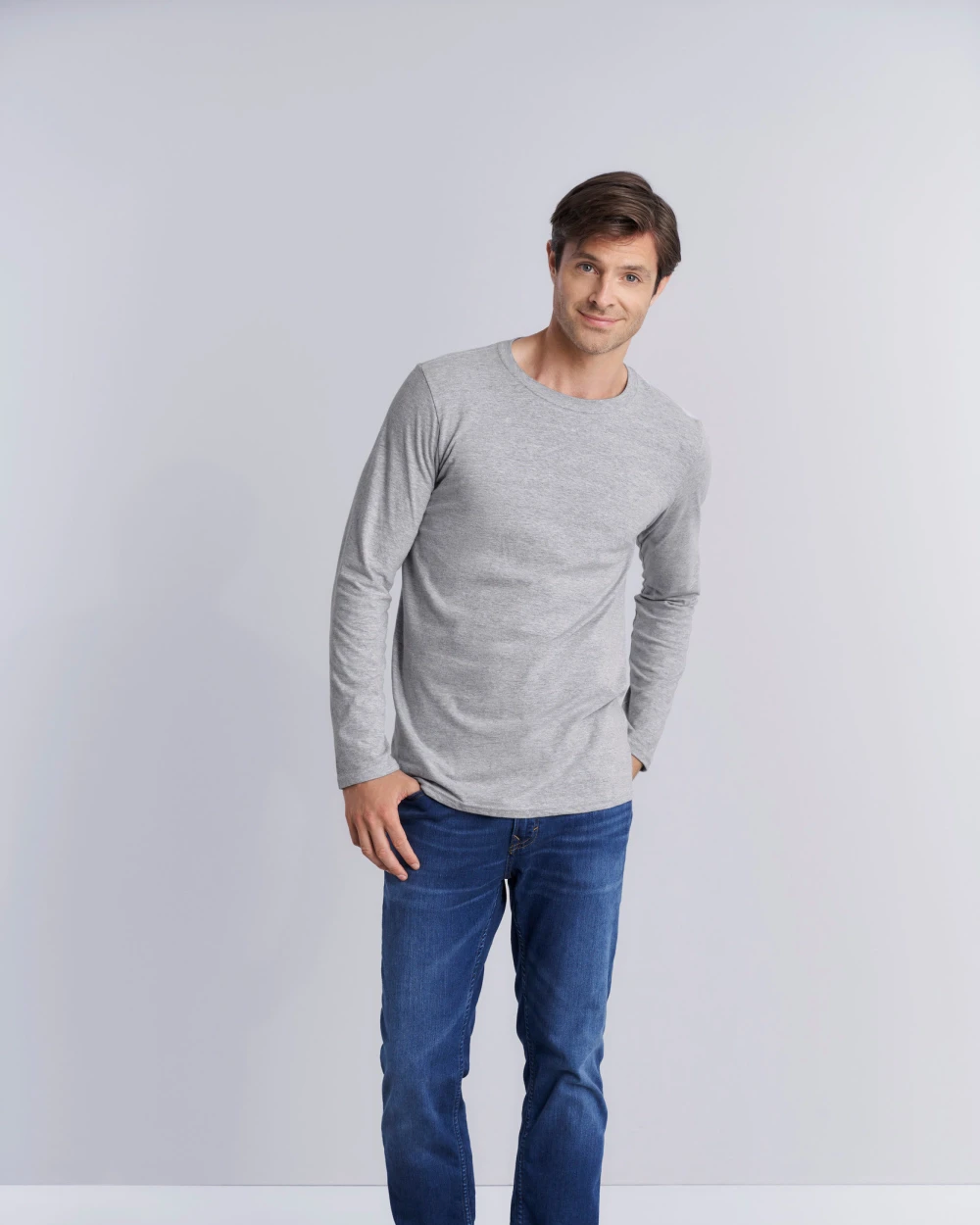 T-shirts GILDAN Softstyle® Euro Fit Adult T-shirt met lange mouwen voor bedrukking &amp; borduring
