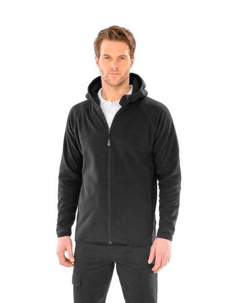 Laines polaires à personnaliser RESULT Veste à capuche en micropolaire recyclée 