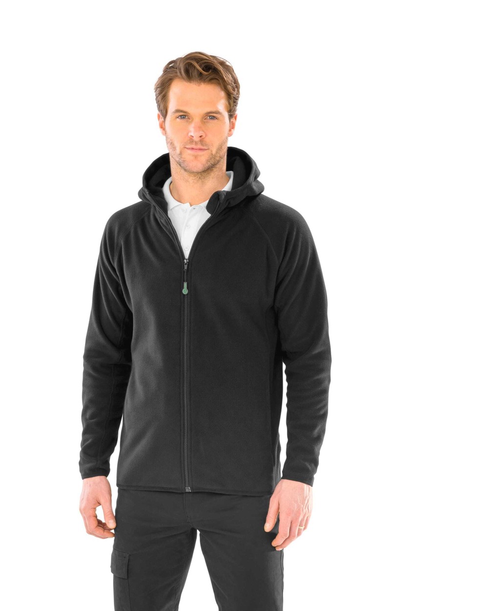 RESULT Kapuzenjacke aus recyceltem Mikrofleece Polar Fleeces personalisierbar