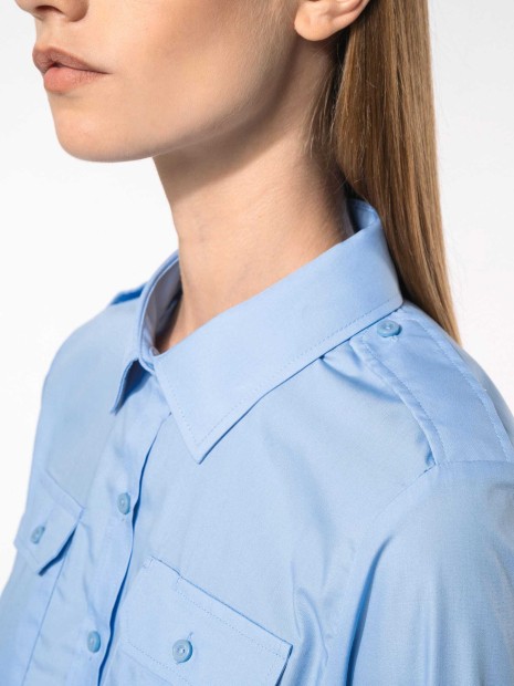 Chemises à personnaliser KARIBAN Chemise pilote manches longues femme 