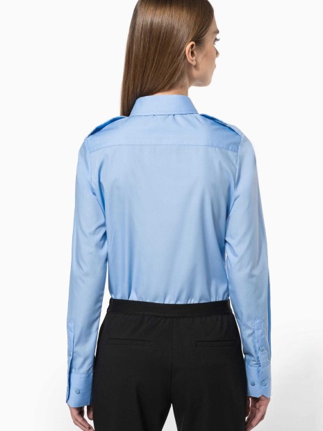 Chemises à personnaliser KARIBAN Chemise pilote manches longues femme 