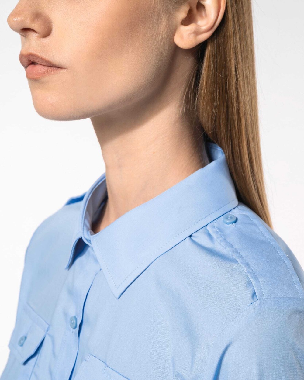 KARIBAN Langarm-Pilotenhemd für Damen Hemden personalisierbar