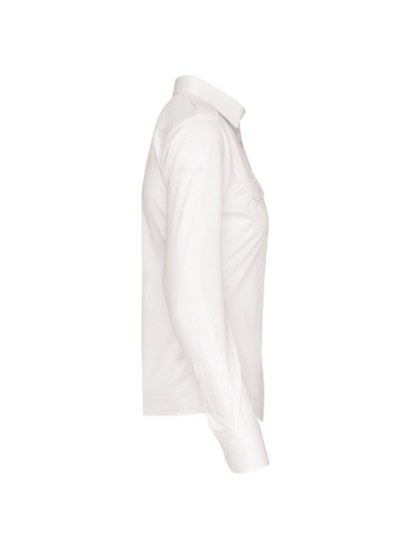 KARIBAN Chemise pilote manches longues femme /api/colors/7a92cd2d-10d2-40b4-928b-296bb7487506 personnalisable