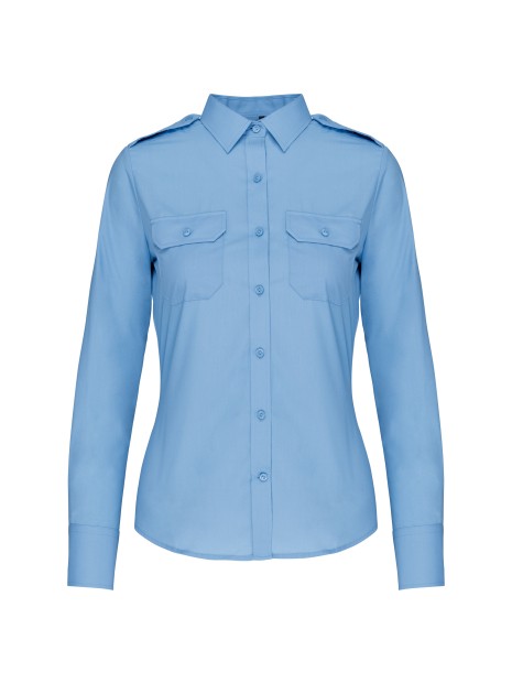KARIBAN Chemise pilote manches longues femme /api/colors/549fa598-8d61-4fa2-82ad-90f4d2ec39ab personnalisable