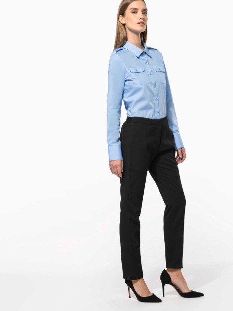 Chemises à personnaliser KARIBAN Chemise pilote manches longues femme 