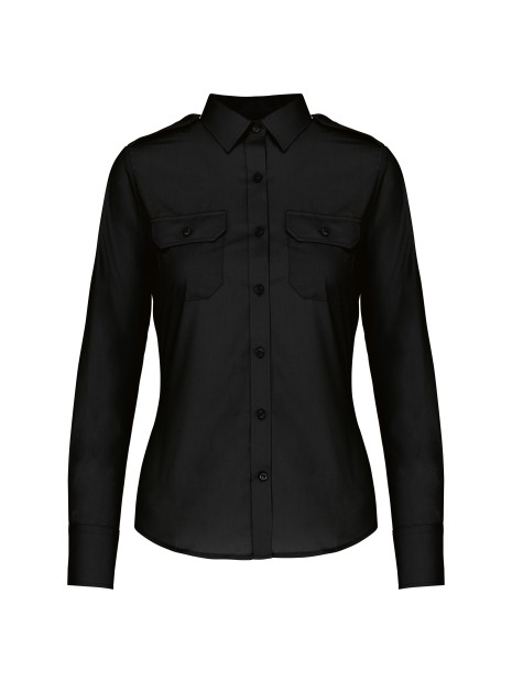 KARIBAN Chemise pilote manches longues femme /api/colors/b9fdad4a-5e94-45cb-8c03-c08b349b28c3 personnalisable