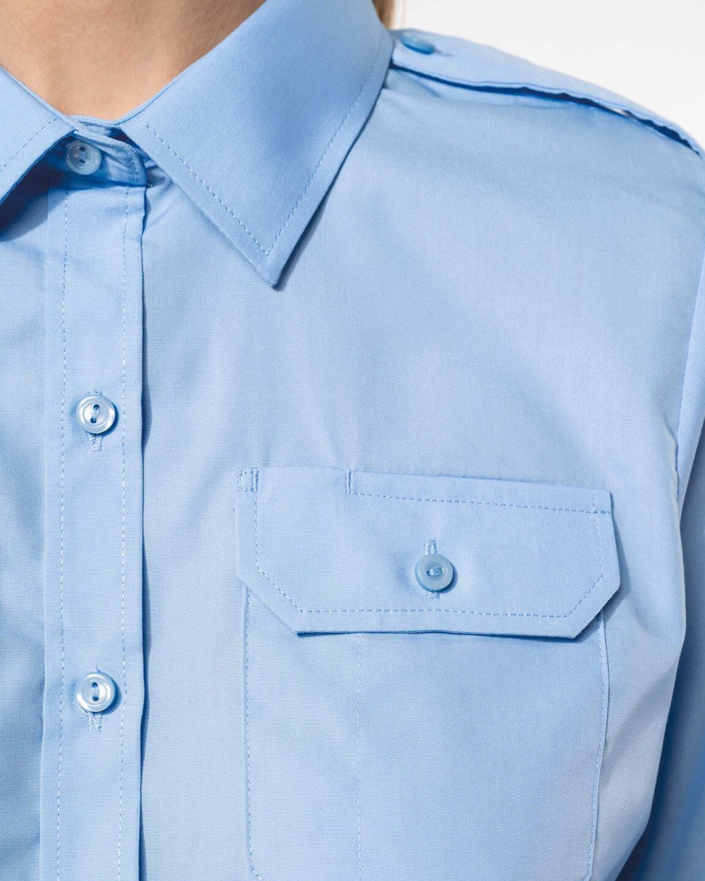 KARIBAN Langarm-Pilotenhemd für Damen Hemden personalisierbar