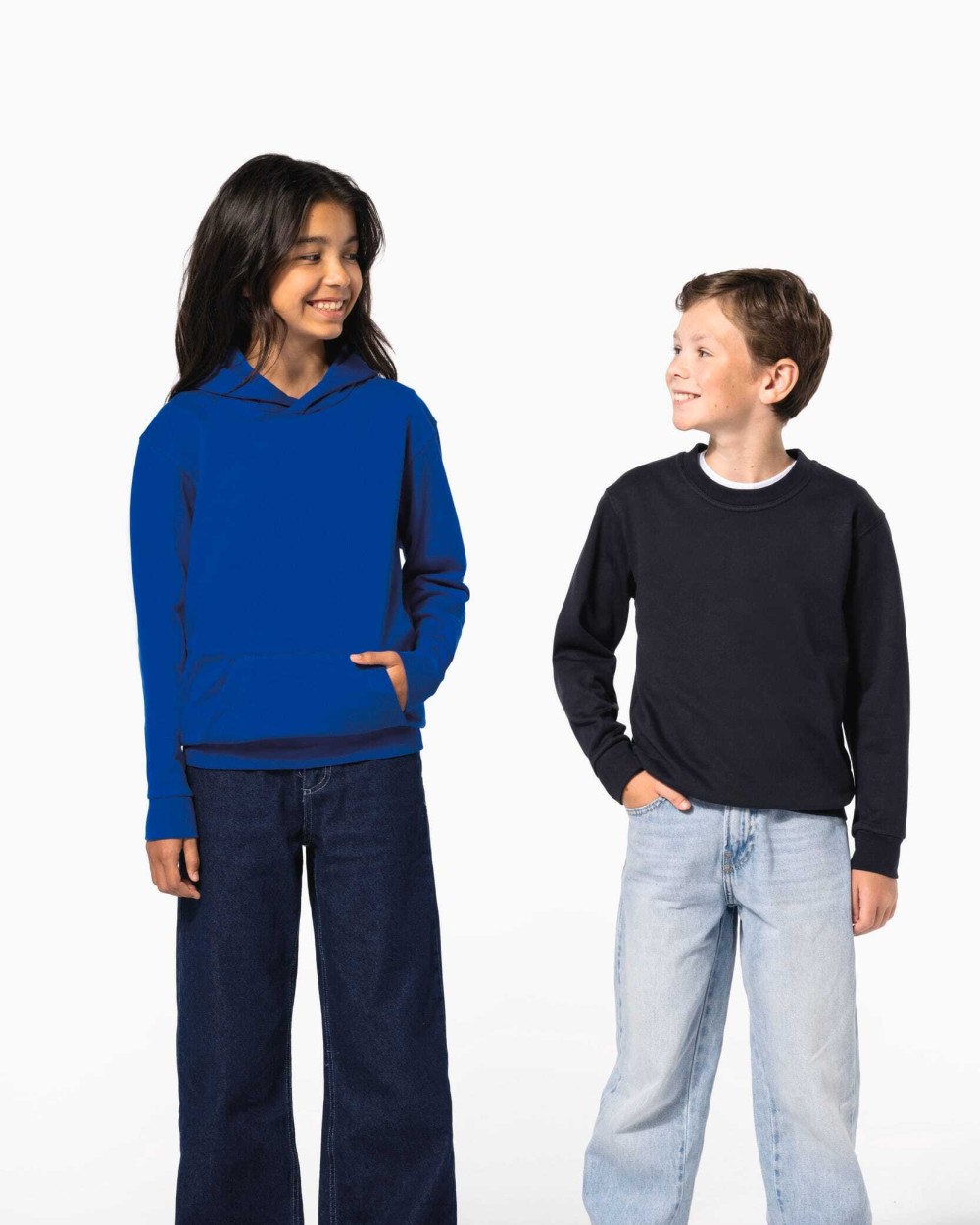 KARIBAN Recyceltes Kinder-Sweatshirt mit Rundhalsausschnitt Sweatshirts personalisierbar