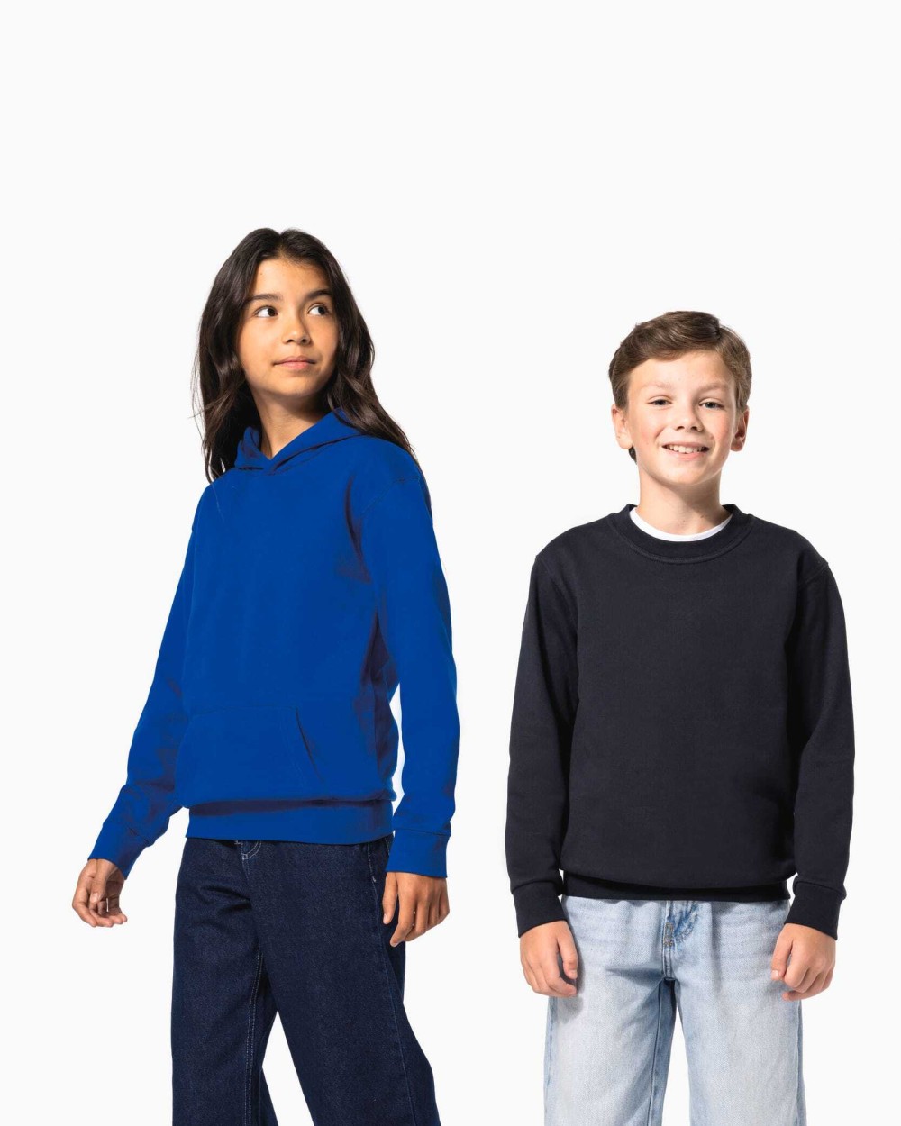 KARIBAN Recyceltes Kinder-Sweatshirt mit Rundhalsausschnitt Sweatshirts personalisierbar