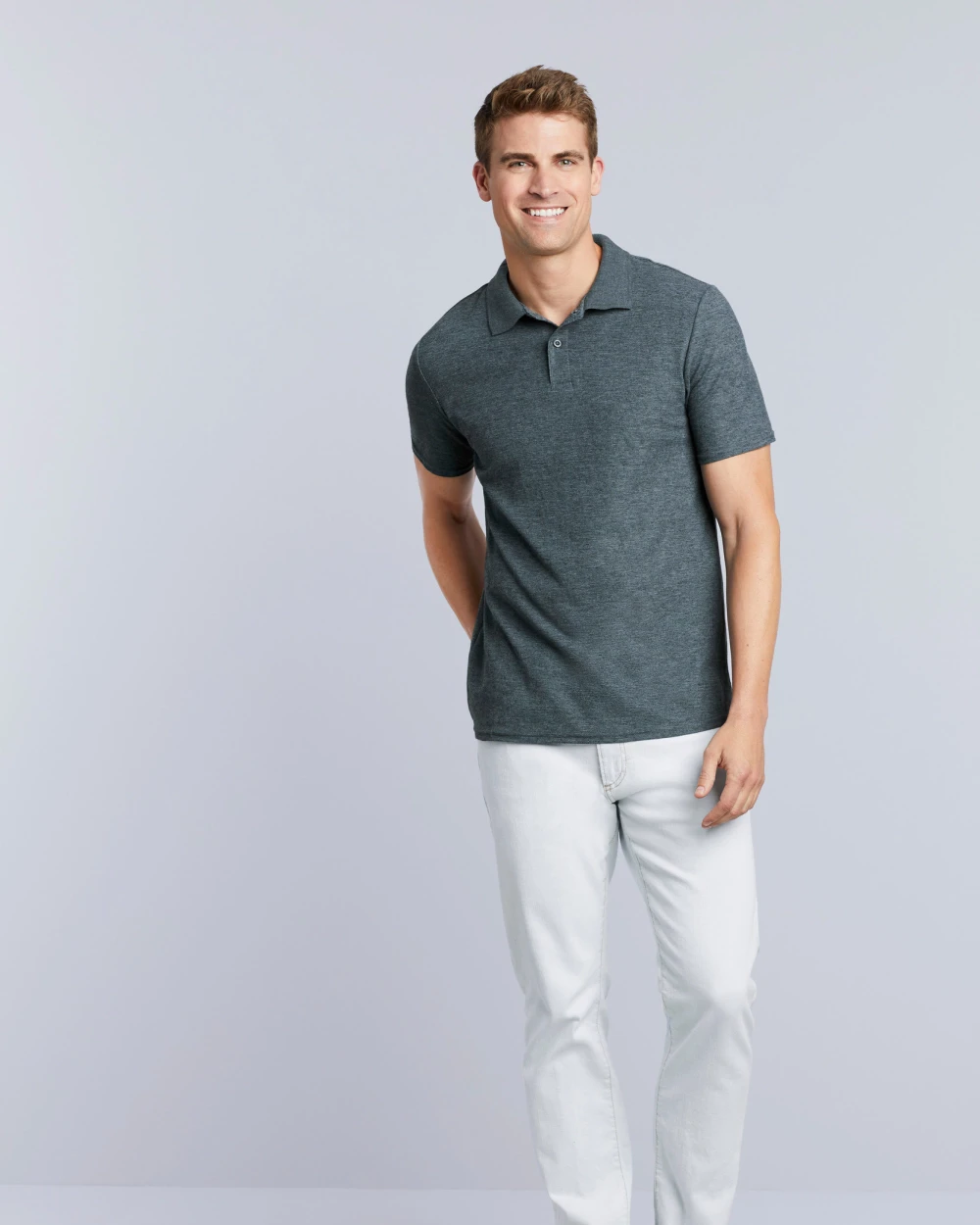 Polo's GILDAN Herenpolo Softstyle Dubbele piqué voor bedrukking &amp; borduring