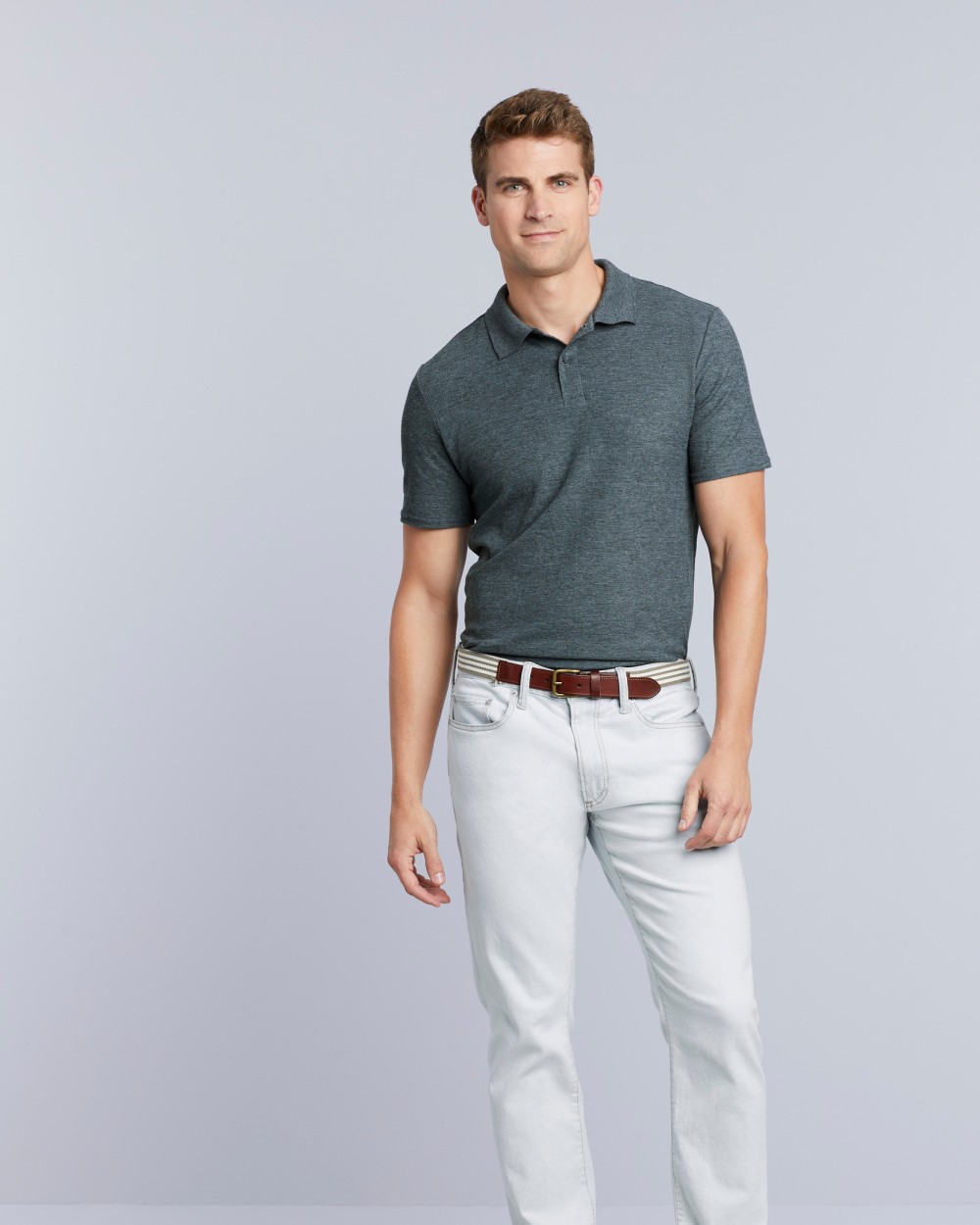 GILDAN Doppelpiqué-Poloshirt Softstyle für Herren Poloshirts personalisierbar