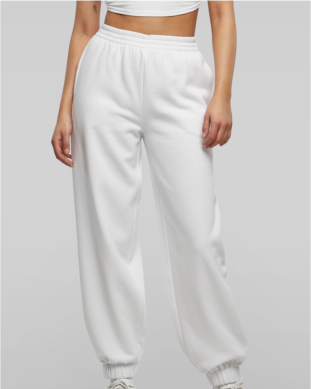 Pantalons personnalisable BUILD YOUR BRAND LADIES HIGH WAIST BALLON SWEAT PANTS