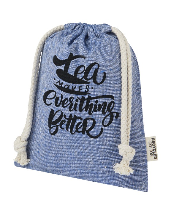 4DO Pheebs 150 g/m² GRS Zuziehbeutel aus Recyclingbaumwolle klein 0,5 l Taschen personalisierbar
