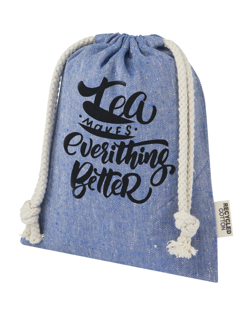 4DO Pheebs 150 g/m² GRS Zuziehbeutel aus Recyclingbaumwolle klein 0,5 l Taschen personalisierbar