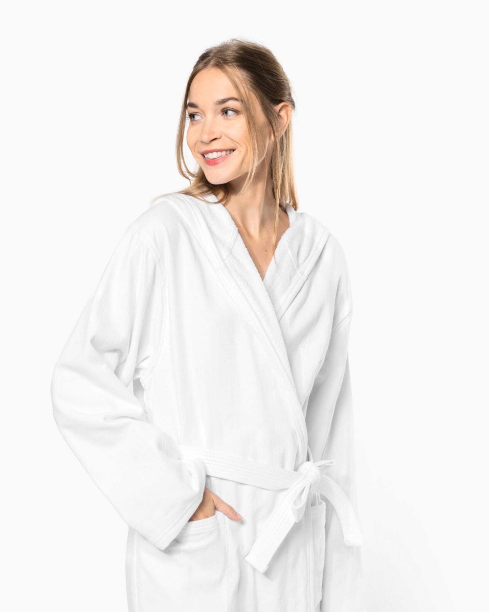 Produits éponges personnalisable KARIBAN Peignoir de bain à capuche Bio