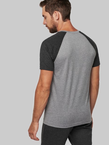 T-Shirts à personnaliser PROACT T-shirt triblend bicolore sport manches courtes unisexe 