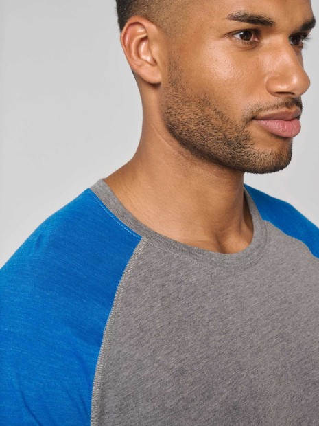 T-Shirts à personnaliser PROACT T-shirt triblend bicolore sport manches courtes unisexe 