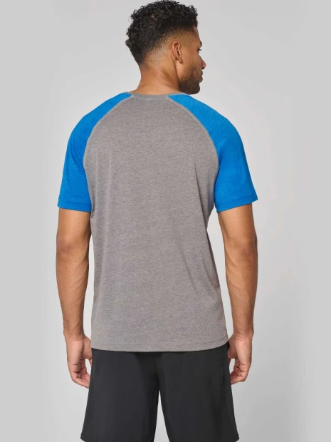 T-Shirts à personnaliser PROACT T-shirt triblend bicolore sport manches courtes unisexe 
