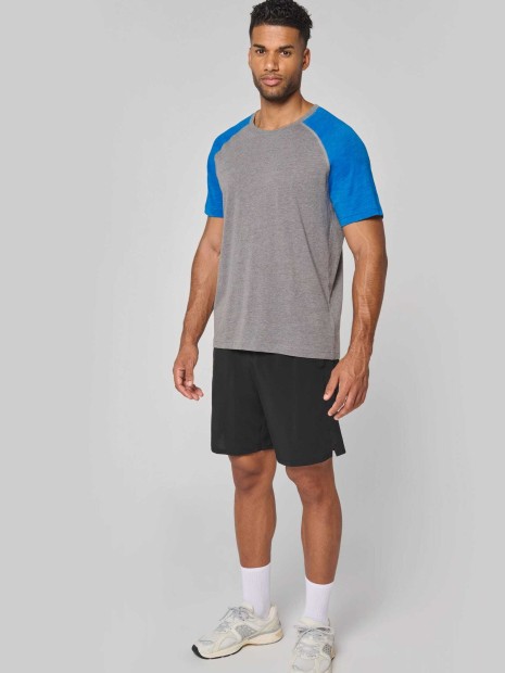 T-Shirts à personnaliser PROACT T-shirt triblend bicolore sport manches courtes unisexe 