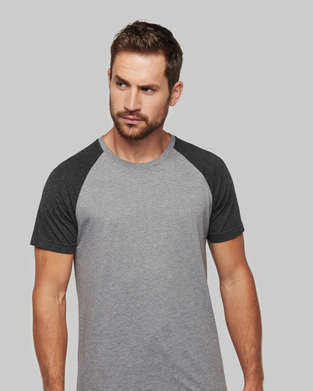 T-shirts PROACT Tweekleurig Triblend sport-T-shirt met korte mouwen volwassene voor bedrukking &amp; borduring