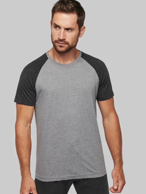 T-Shirts à personnaliser PROACT T-shirt triblend bicolore sport manches courtes unisexe 