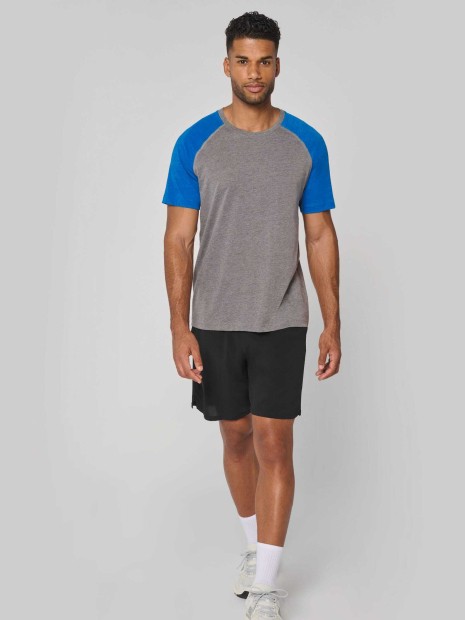 T-Shirts à personnaliser PROACT T-shirt triblend bicolore sport manches courtes unisexe 