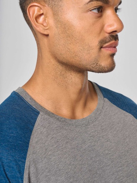 T-Shirts à personnaliser PROACT T-shirt triblend bicolore sport manches courtes unisexe 