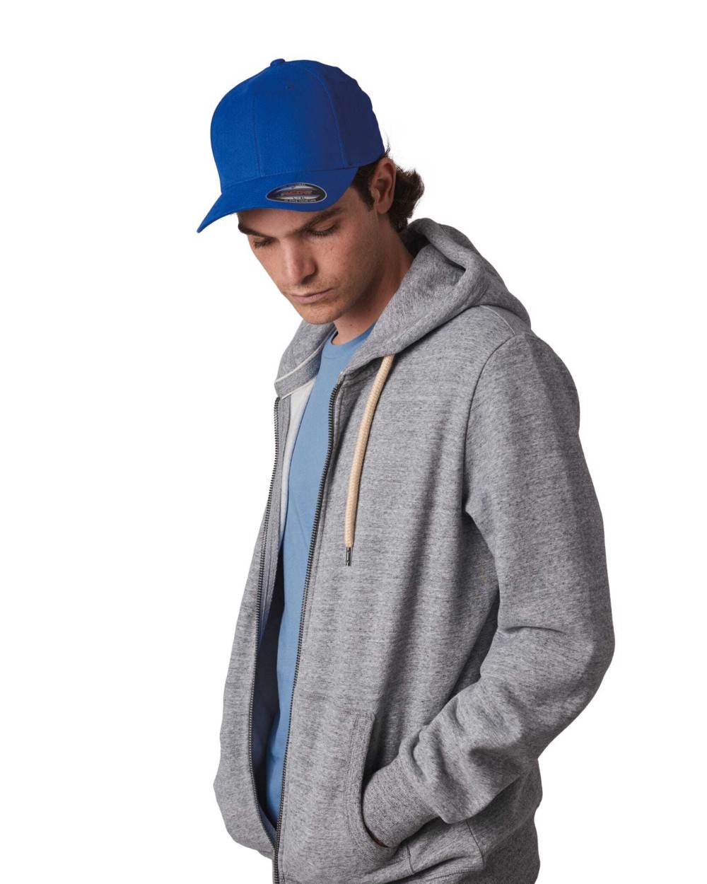 Casquettes personnalisable K-UP Casquette Flexfit coton brossé - 6 panneaux