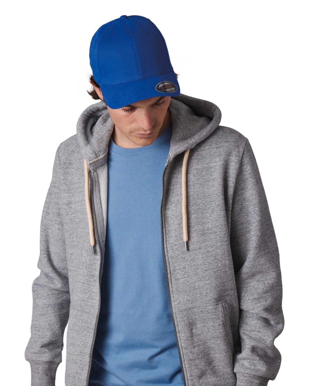 Casquettes personnalisable K-UP Casquette Flexfit coton brossé - 6 panneaux