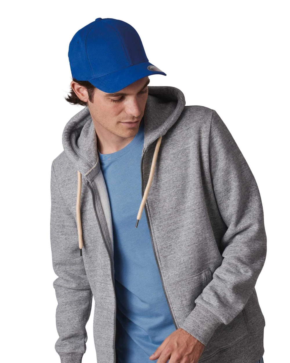 Casquettes personnalisable K-UP Casquette Flexfit coton brossé - 6 panneaux