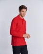 Polo's GILDAN Premium Cotton Adult Double Piqué Polo LS voor bedrukking &amp; borduring