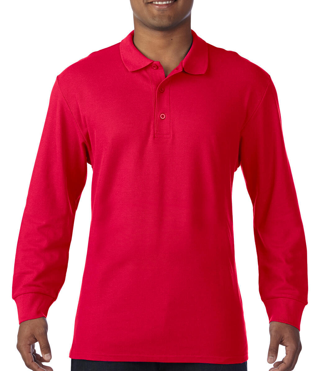 Polos personnalisable GILDAN Premium Cotton Adult Double Piqué Polo LS